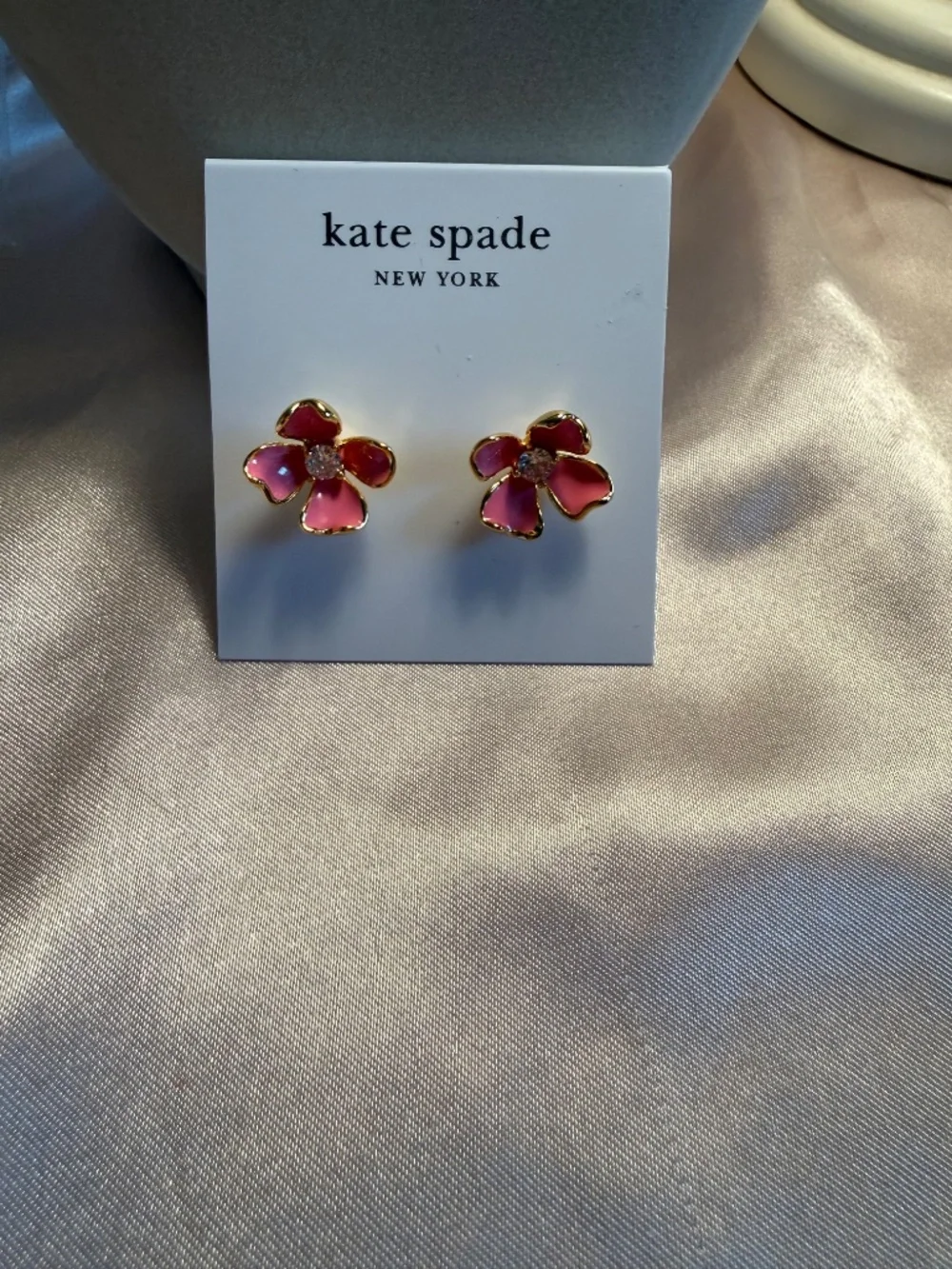 Kate Spade pink flower earrings